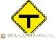 simulado detran placas de advertência interseção em t