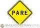 simulado detran placas de advertência parada obrigatória