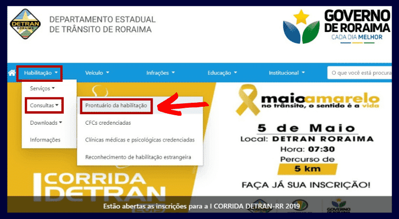 Consulta Pontos CNH Detran RR