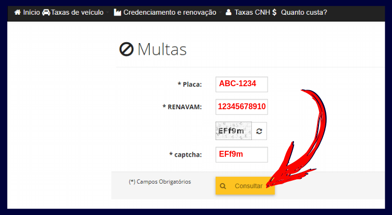 Passo 2 Consulta Multas Detran PI