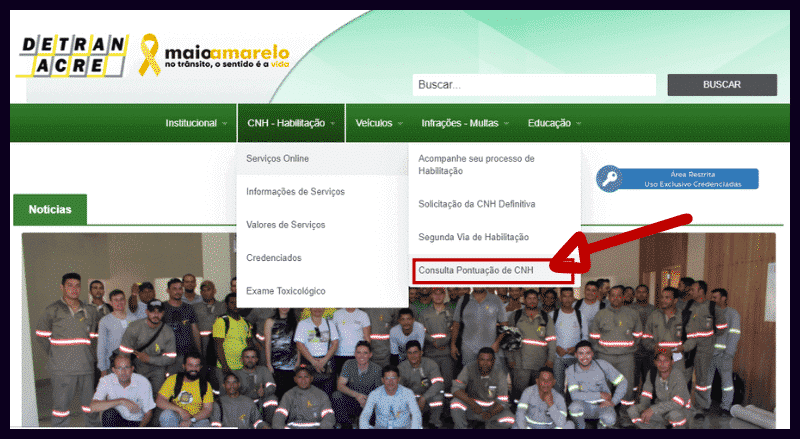 Consulta Pontos CNH Detran Acre Consulta Pontos CNH Acre