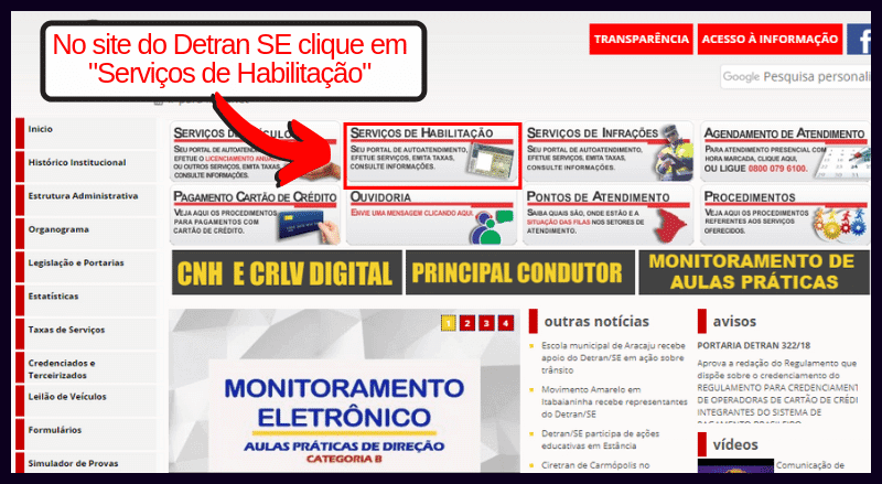 Consulta Pontuação CNH Detran Sergipe Consulta Pontuação CNH Detran Sergipe