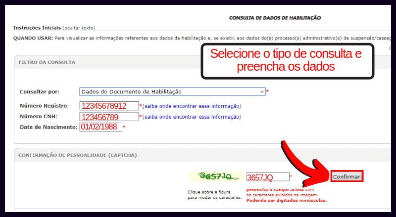 Consulta Pontuação CNH Detran SE Consulta Pontuação CNH Detran SE