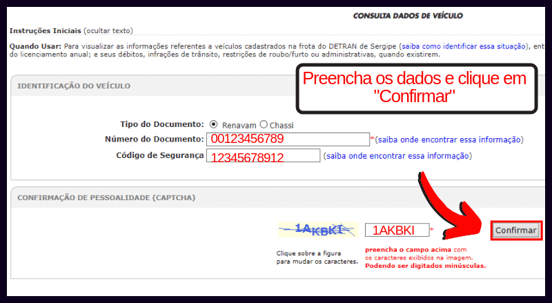 Consulta de Veículos Detran SE Consulta de Veículos Detran SE